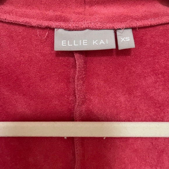 Ellie Kai Suede Hot Pink drape Jacket - Picture 4 of 5